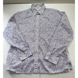 Brooks Brothers Red Fleece Mens Large White Fleece Button Up Long Sleeve White